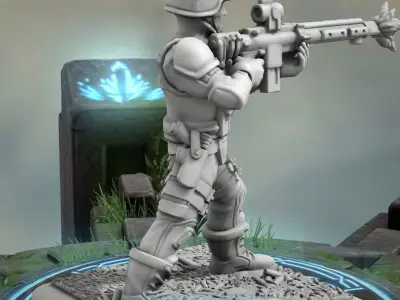 Tactical Shooter Standing 3D model