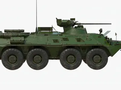 2 Colors 4K BTR-82 Low-poly 3D model
