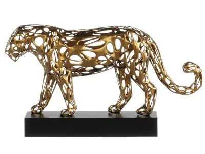 Decorative Abstract Sculpture Luminous Panther 3D model