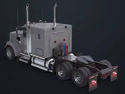 Heavy Truck Chassis 07 Generic Grey All PBR Unity UE Textures Low-poly 3D model