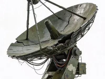 Military Surveillance Radar Station 3D Model Low-poly 3D model