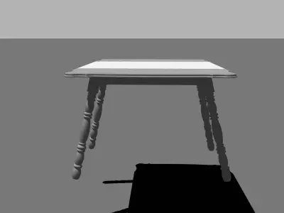 Old Table Free 3D model buy