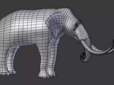 pygmy mammoth Low-poly 3D model