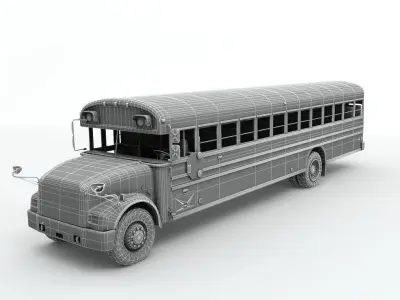 School Bus  3D model purchase