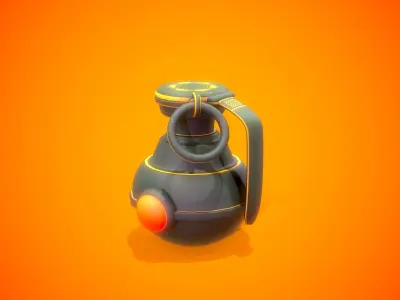 Stylized Grenade  Low-poly 3D model