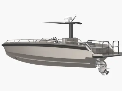 8 Meter Yacht Tender Runabout 3D model