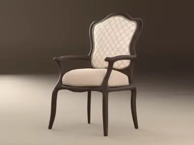 Antique Victorian Chair Low-poly 3D model