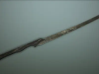 Post-Apocalyptic Nodachi Low-poly 3D model
