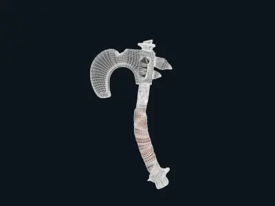 Stylized Axe Low-poly 3D model order