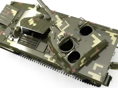 Howitzer 2C1 camuflag 3D model