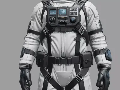 White Tactical Space Explorer Suit 3D model