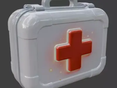 Futuristic Sci-Fi Health Pack 3D Model Low-poly 3D model