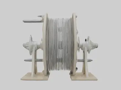 Ropepulley Model Low-poly 3D model