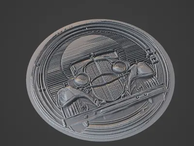 Car Pendant Medallion 3D print model 83