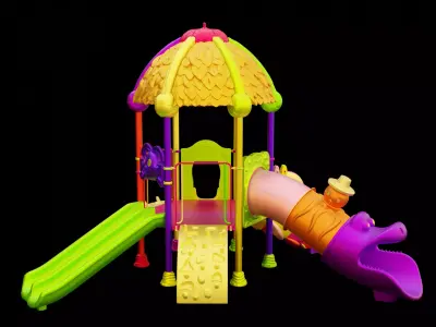 Kids Playground Low-poly 3D model purchase