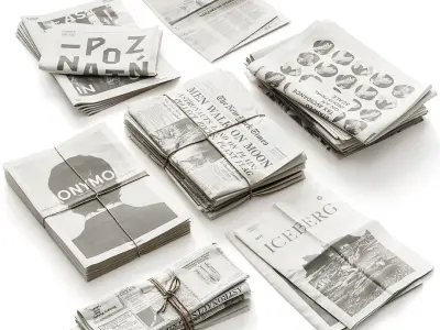 Newspapers 3D model
