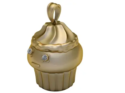 Industrial Trinity Knot 14K Gold Beaded 3D print model