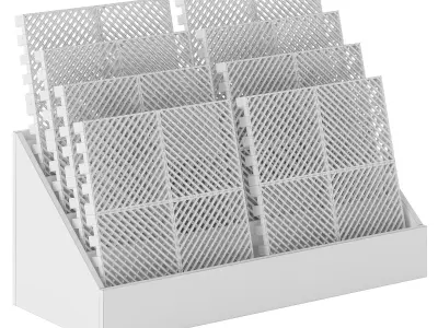 Display with modular plastic flooring 2 3D model