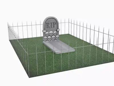 Grave Low-poly 3D model