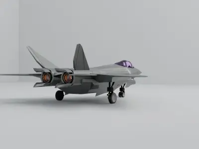 Q 01 Stealth Jet Fighter Design 3D model
