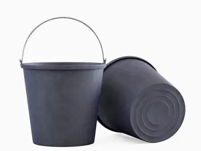 Industrial Plastic Bucket C Set 3D model