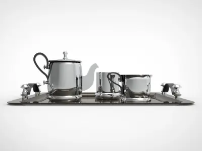 Kitchen tea set tools 3D model
