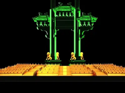 Chinese Gate 3D model