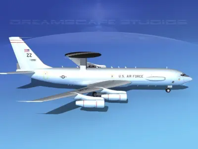 Boeing E-3C Sentry ZZ USAF 3D model