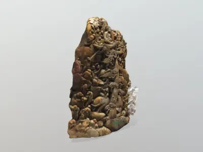 Chinese Carved stone statue Free 3D model