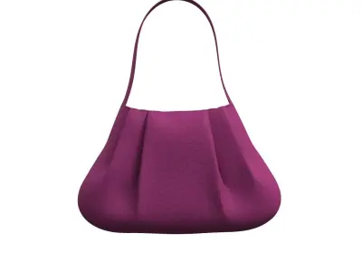 Purple Nylon Mini Pleats Bag 3D model