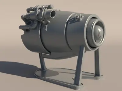 Small Jet Engine for 3Dprint 3D print model