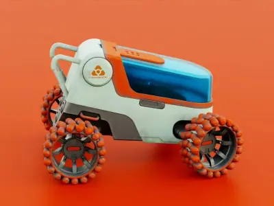 LUNAR ROVER H-12 RIGGED 3D model