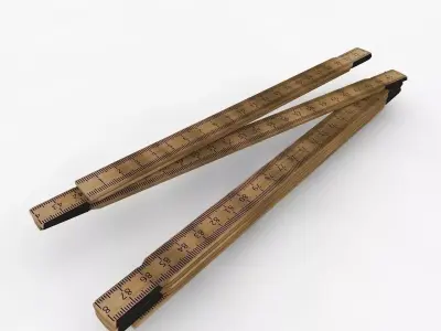 Folding ruler 3D model