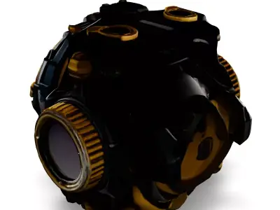 SciFi Camera Prop HighPoly Model Low-poly 3D model