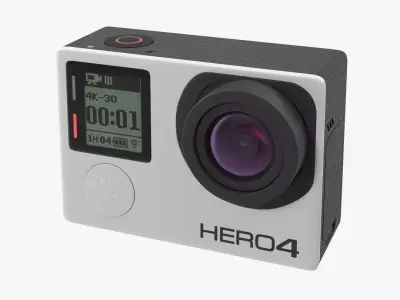 GoPro Hero 4 Silver OnOff Low-poly 3D model