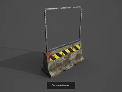 Concrete barriers 3D Model Pack purchase