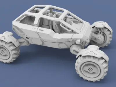 KV-Vehicle-001 space vehicle Free 3D print model