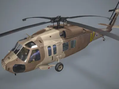 UH-60 Israel Basic Animation Low-poly 3D model