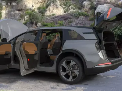 Lucid Gravity 2024 Electric SUV 3D model