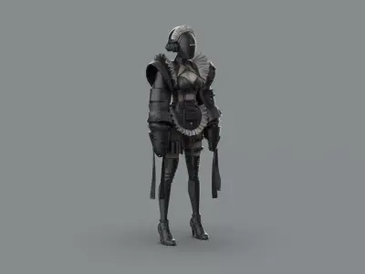 Night City Character Maid 3D model