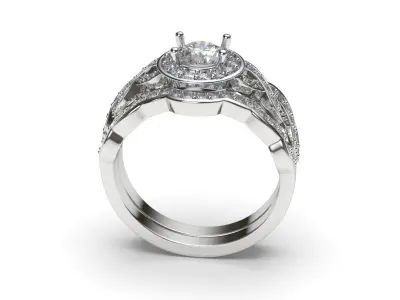 solitaire with ring sizes  8 part S92 3D print model