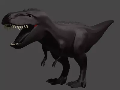 Tiranosaur with bones 3D print model