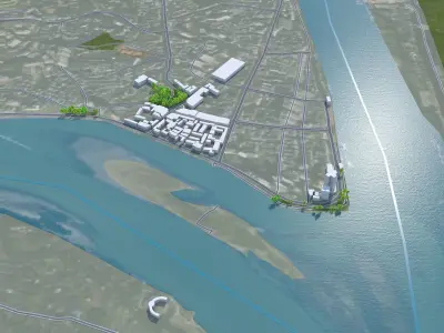 Leshan Sichuan China 40km Free low-poly 3D model