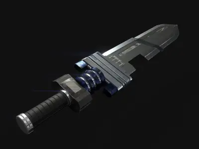 Sci-Fi Sword 3D Model PBR Game Ready Low-poly 3D model