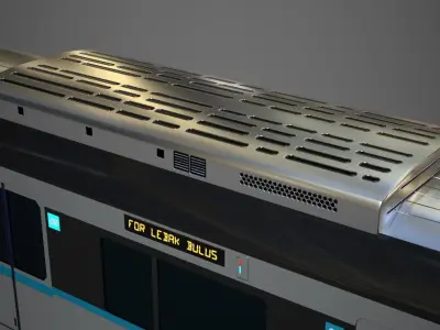 MRT Jakarta Train 3D Model AR VR Games Ready Low-poly 3D model