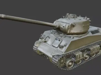 WWII Heavy Tank 3D Model Low-poly 3D model
