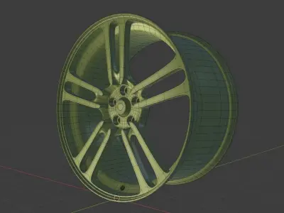 3D model rim wheel part8 3D model