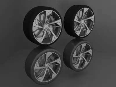 Wheels Audi RS5 Low-poly 3D model