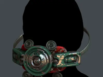 Helmet gas mask scifi military combat Low-poly 3D model Low-poly 3D model purchase