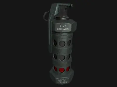 Flash M-84 grenade Free low-poly 3D model